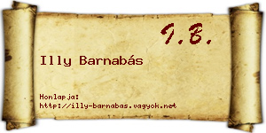 Illy Barnabás névjegykártya