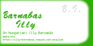 barnabas illy business card